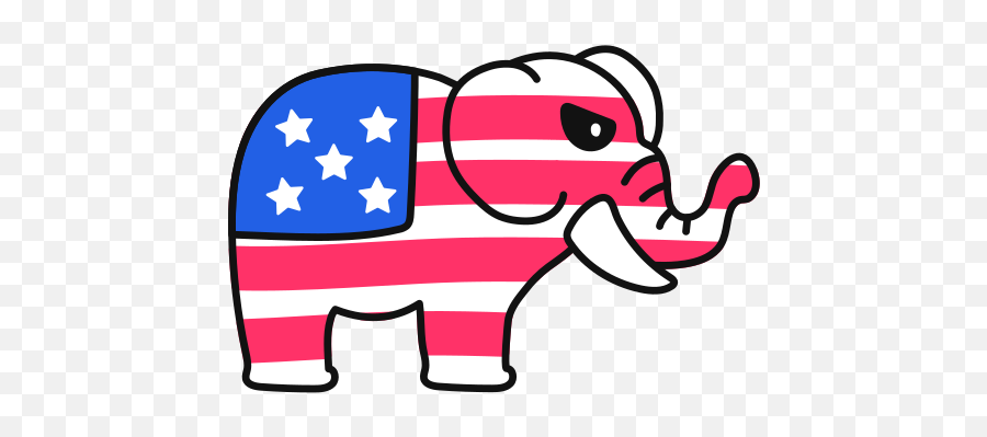 Republican Elephant Free Icon Of Us Election 2020 Illustrations - Animal Figure Emoji,Republican Elephant Logo