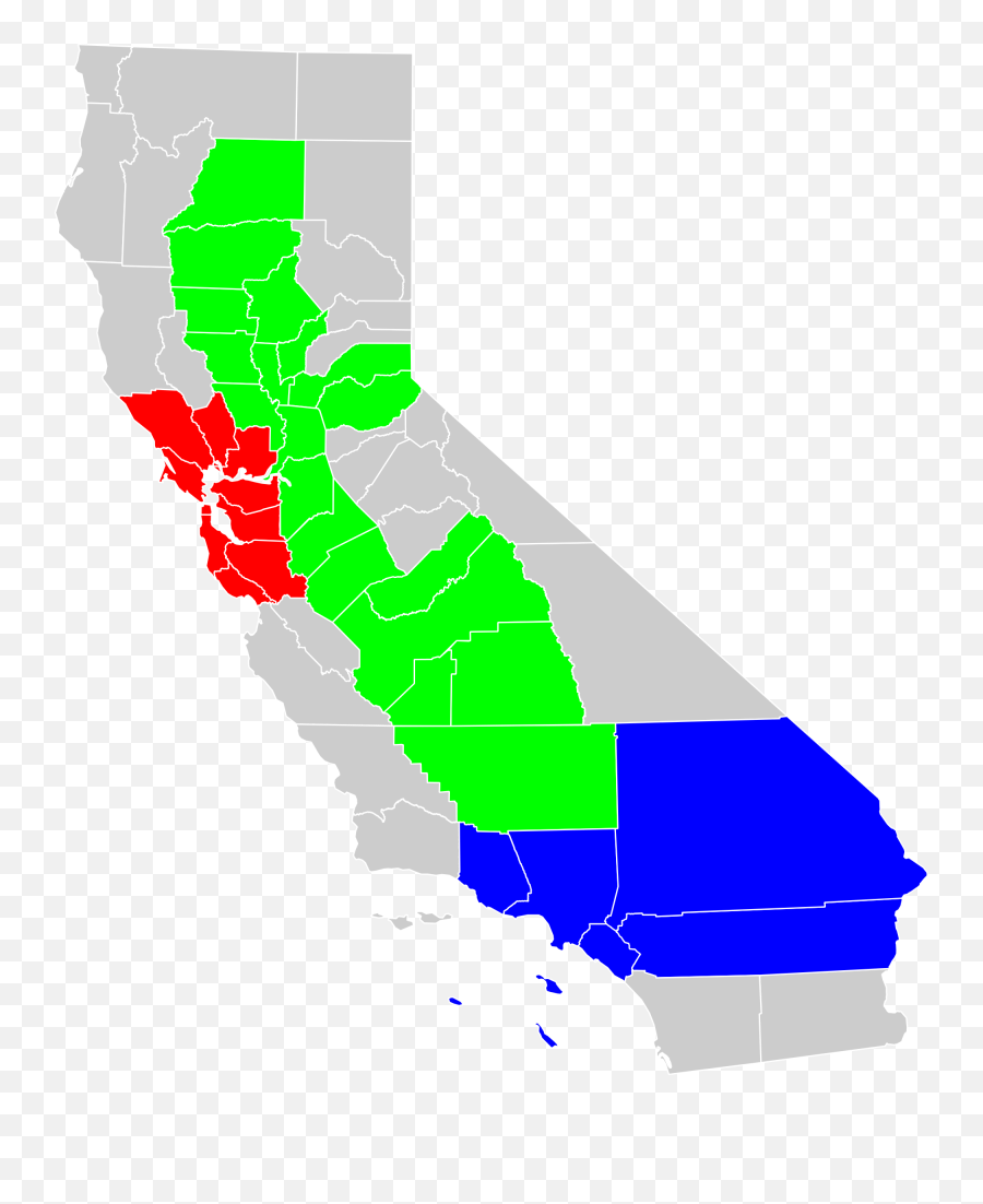 California Clipart - 4 California Geographic Regions Emoji,California Clipart