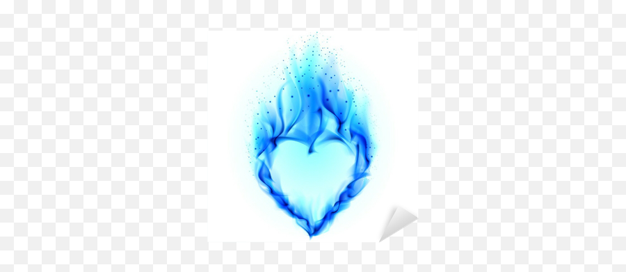 Heart In Blue Fire Sticker U2022 Pixers - We Live To Change Coração De Fogo Azul Emoji,Blue Fire Png