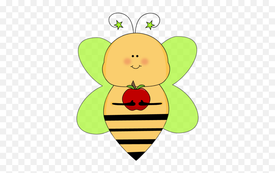 Download Hd Apple Clipart Star - Bee With Apple Clipart Apple With A Bee Emoji,Apple Clipart
