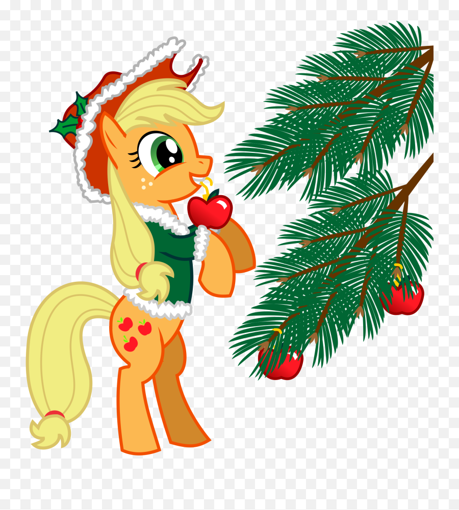 Pony Friendship Is Magic Applejack - Applejack My Little Pony Christmas Emoji,My Little Pony Clipart