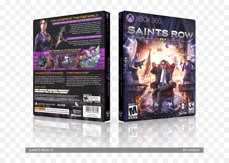 Saints Row Iv Xbox 360 Box Art Cover - Saints Row 4 Xbox 360 Cover Emoji,Saints Row Logo