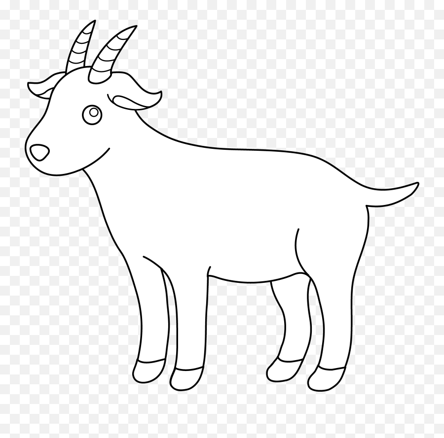 Goat Clipart Black And White Danaspdi - Goat Clipart Black And White Emoji,Goat Clipart