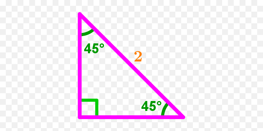 Special Right Triangle 45 - 45 45 90 Triangle Sides Emoji,Right Triangle Png
