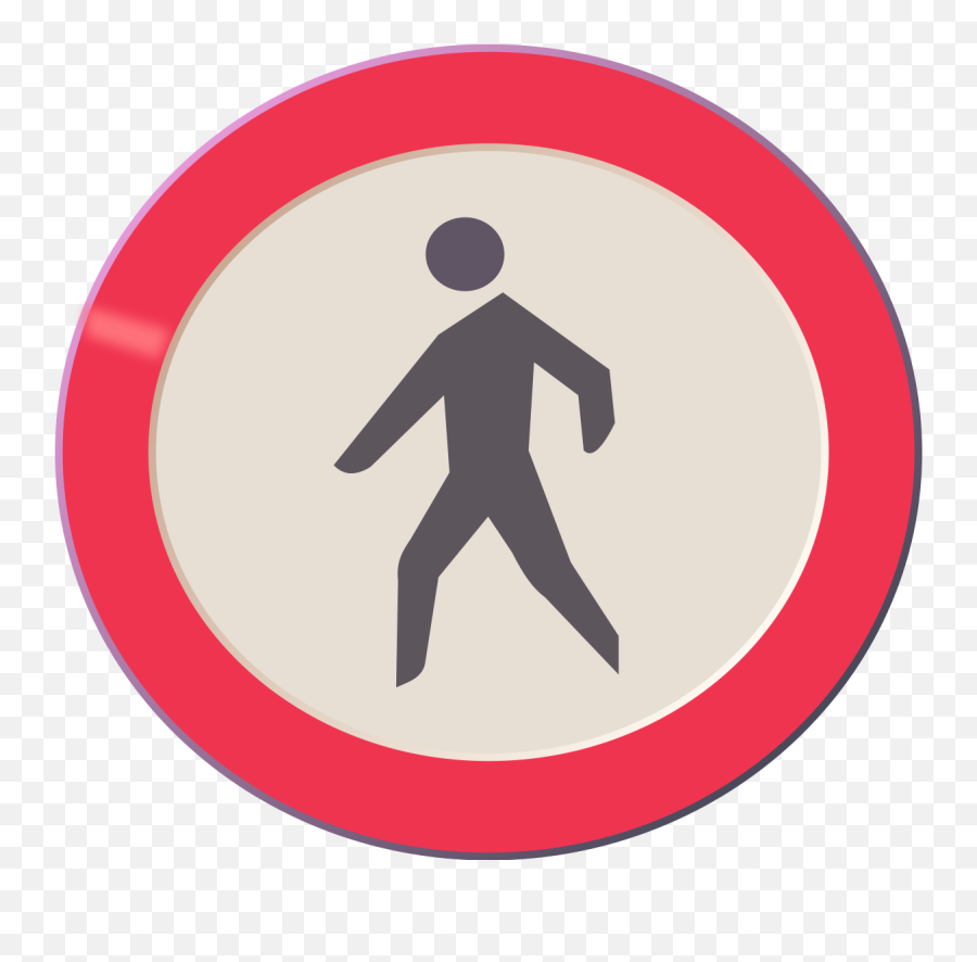 Prohibido Peatones - Dot Emoji,Prohibido Png