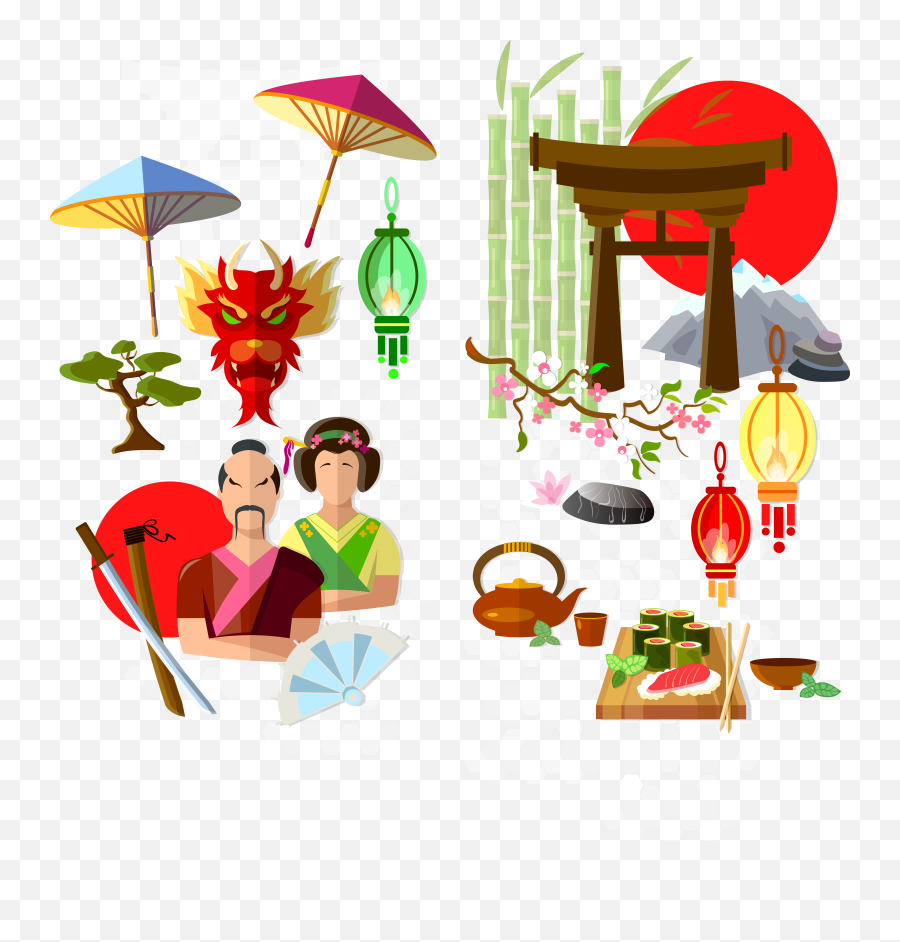 Japan Culture Vector Png Transparent - Japan Culture And Tradition Clipart Emoji,Japan Clipart