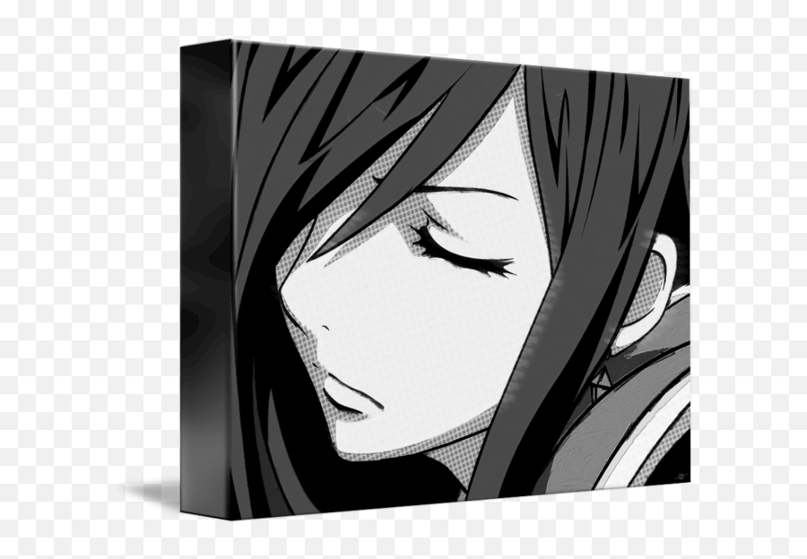 Anime Girl Black And White - No Expression Emoji,Anime Zoom Png