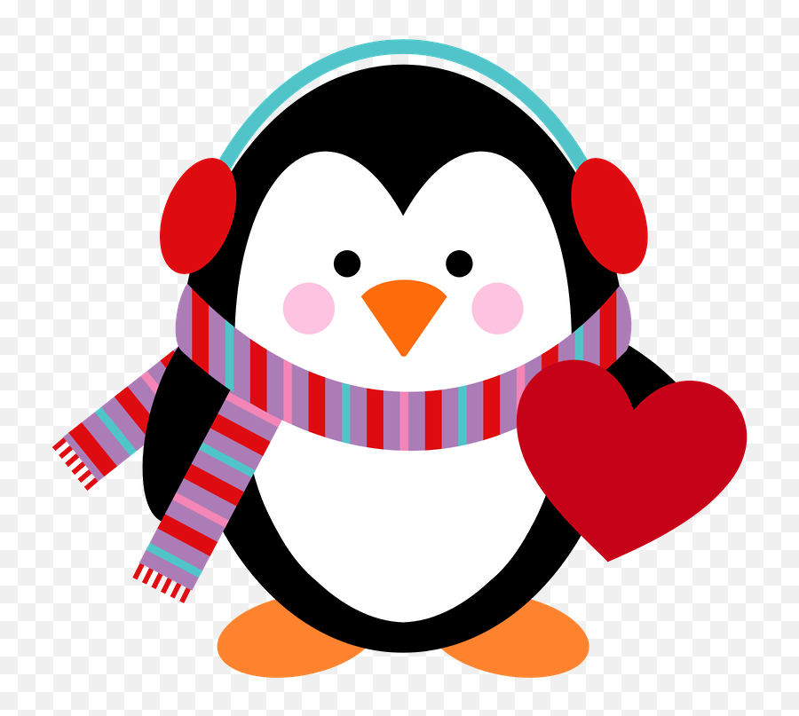 Cute Cartoon Penguin Throw Blanket - Penguin Valentines Clip Art Emoji,Christmas Penguin Clipart