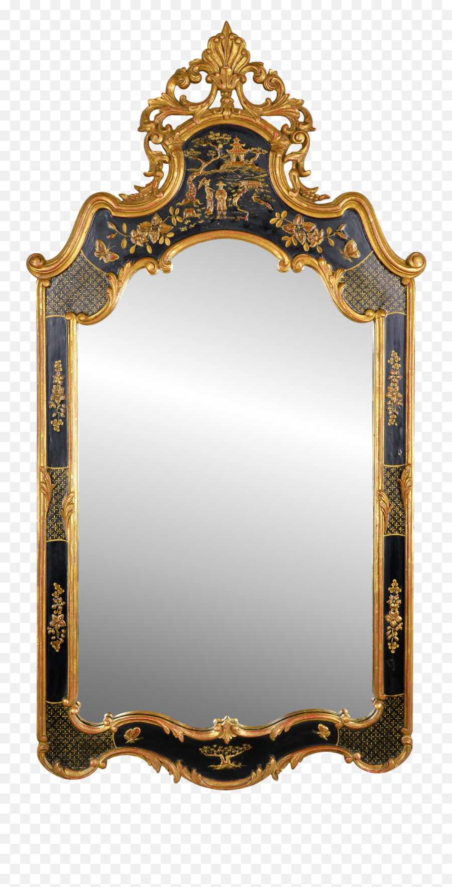 Vintage Mirror Png Clip Art Transparent - Crowned Top Emoji,Mirror Clipart