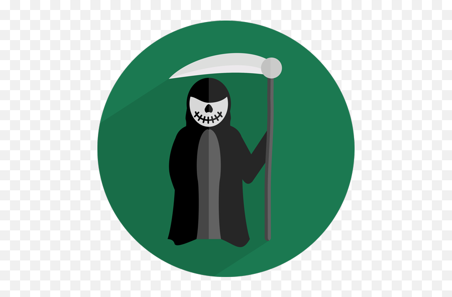 Death Scythe Reaper Grass Silhouette For Halloween - 512x512 Emoji,Reaper Transparent