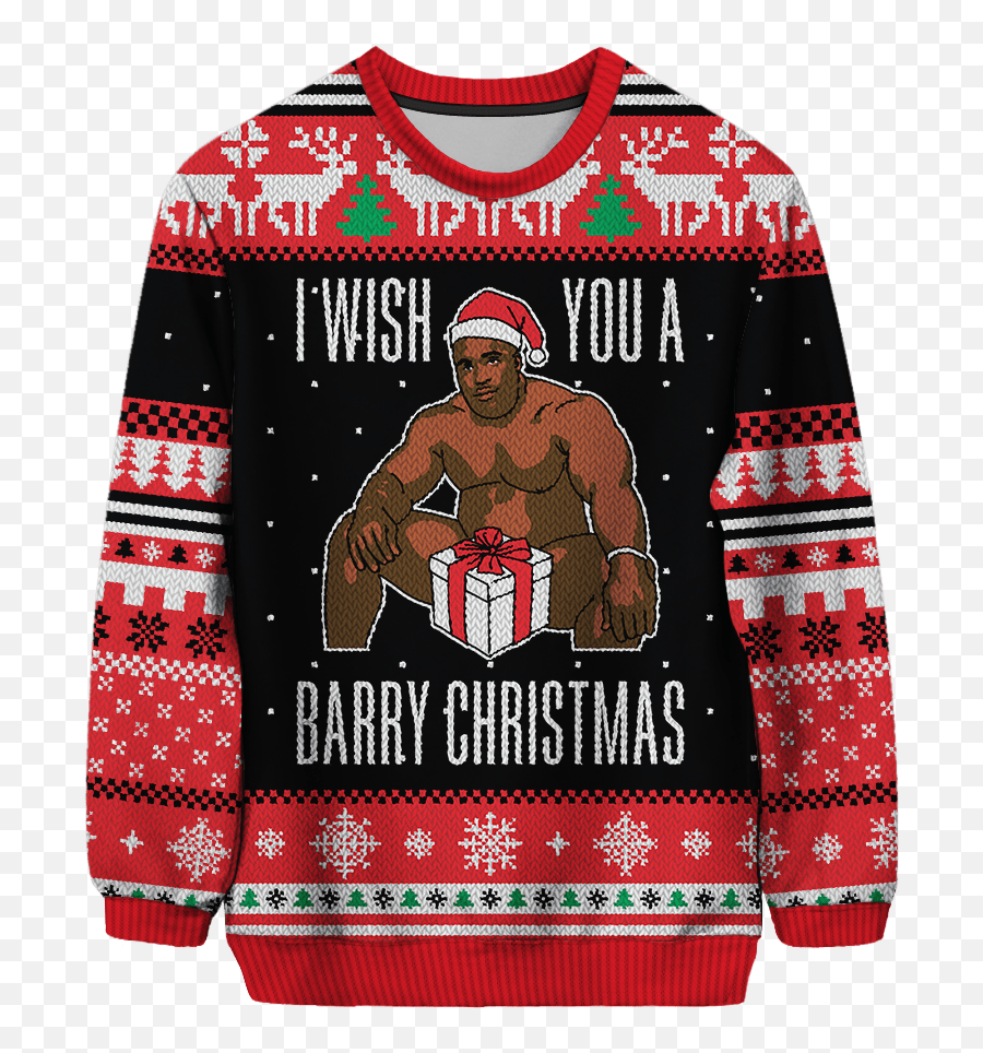 Barry Christmas - Christmas Sweater American Af Aaf Nation Emoji,Sweater Png