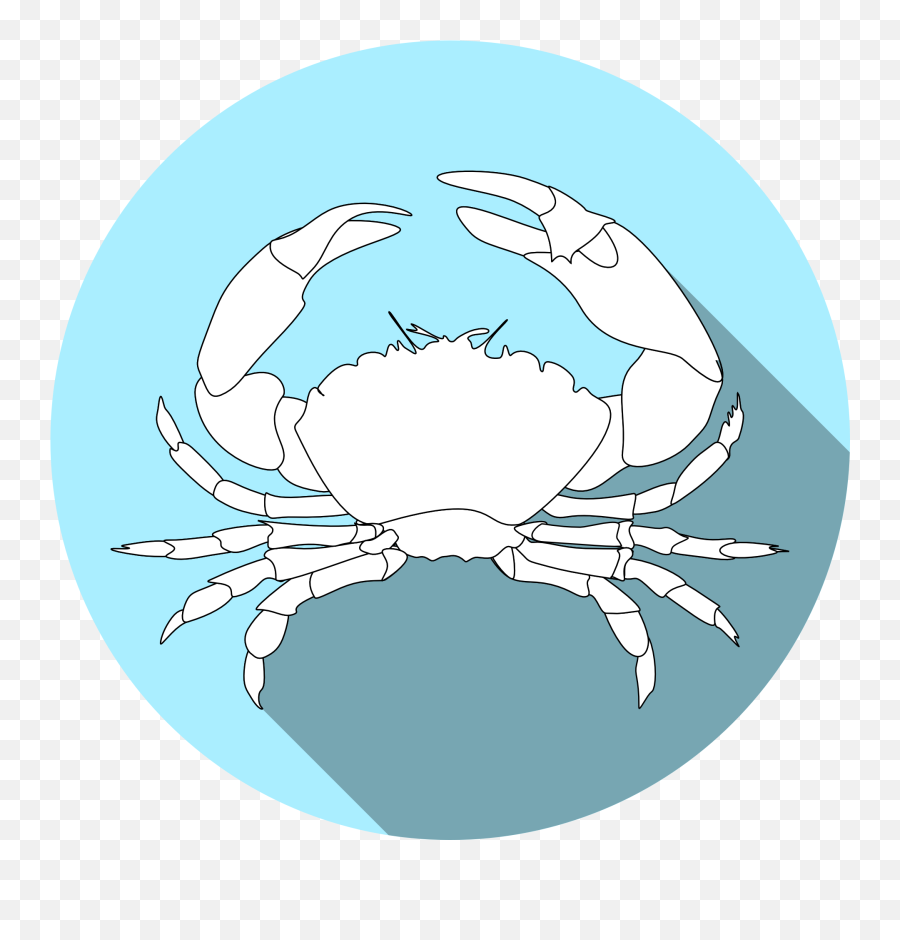 Drawing Of A Crab In The Blue Circle Free Image Download Emoji,Red And Blue Circle Logo