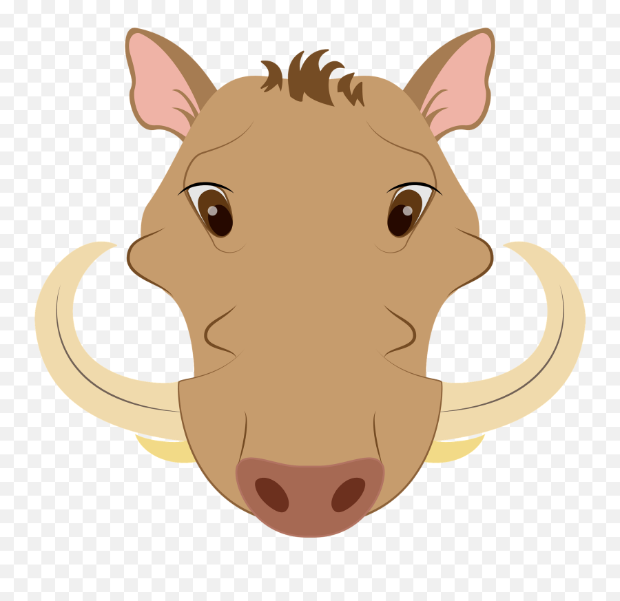 Warthog Face Clipart Free Download Transparent Png Creazilla Emoji,Hyena Clipart