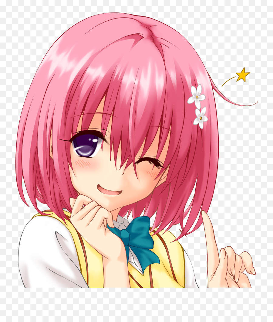 669665 - Momo Belia Deviluke Profile Emoji,Anime Blush Png