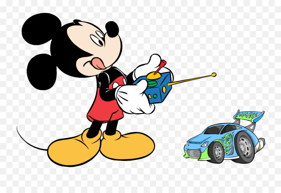 Download Mickey Mouse Clipart Clipart - Car Racing Mickey Mouse Gif Emoji,Mickey Mouse Clipart