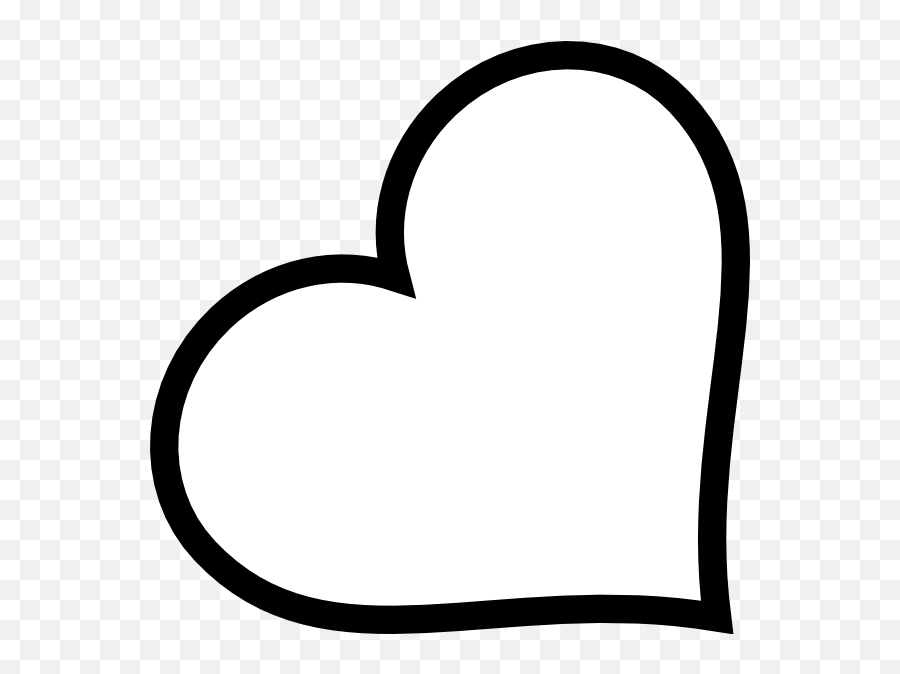 Black Heart Heart Black And White Heart Clip Art - Wikiclipart Clipart Heart Outline Emoji,Hearts Clipart