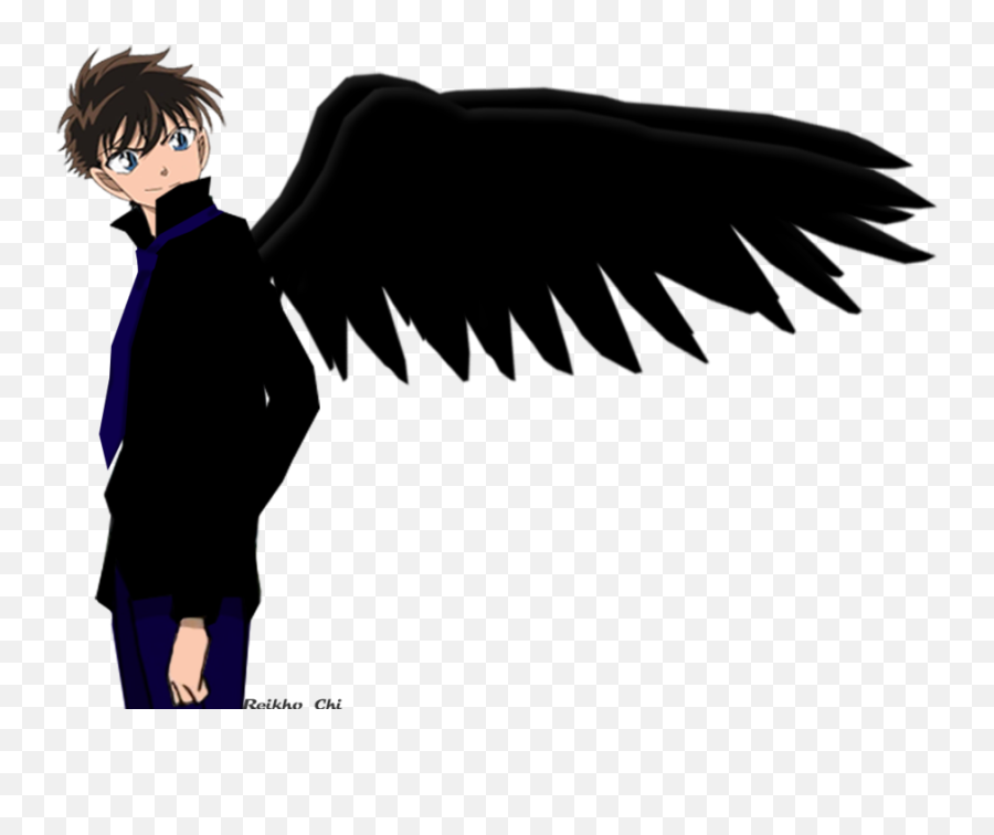 Download Dark Angel Clipart 2 Boy - Dark Kaito Kid Png Image Angel Anime Boy Png Emoji,Angel Clipart Black And White