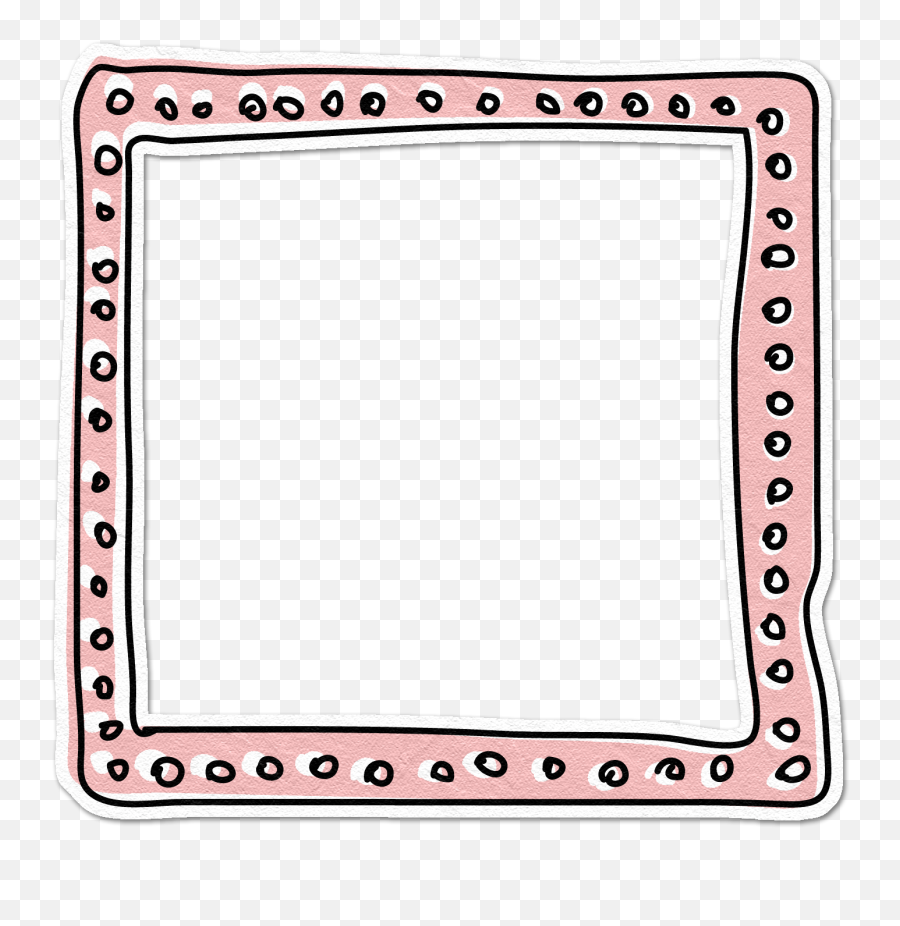 Download Frame 3 - Doodle Frame Png Full Size Png Image Dot Emoji,Picture Frame Png