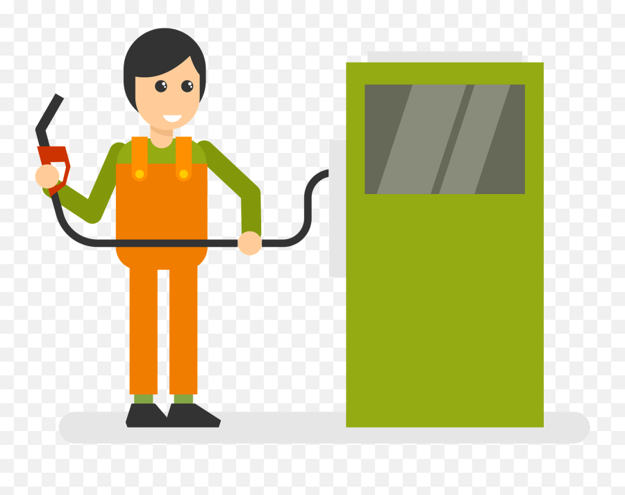 Gas Station Worker Clipart - People At Gas Station Png Emoji,Gas Station Clipart