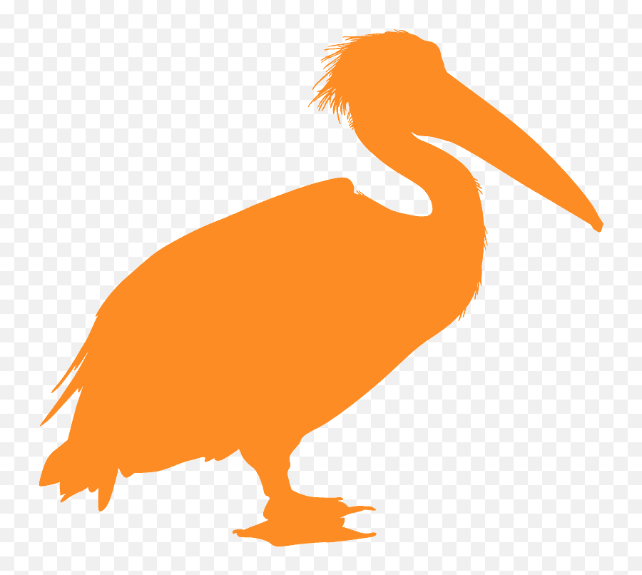 Silhouette Of A Pelican Clipart - Pelican Silhoute Emoji,Pelican Clipart
