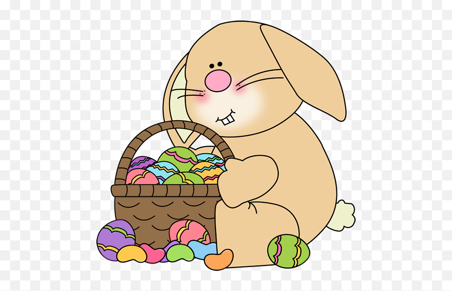 Easter Clipart For Kids - Bunny Easter Basket Clipart Emoji,Easter Clipart