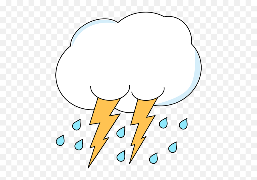 Cloud Clip Art - Cloud Rain And Lightning Clipart Emoji,Cloud Clipart