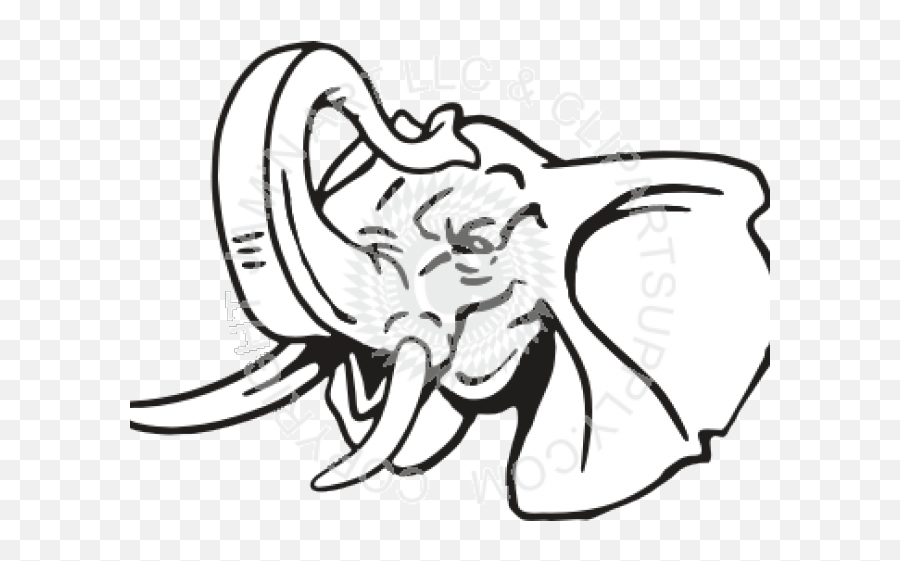 Download Hd Trunk Clipart Elephant Head - Elephant Trunk Up Emoji,Elephant Head Clipart