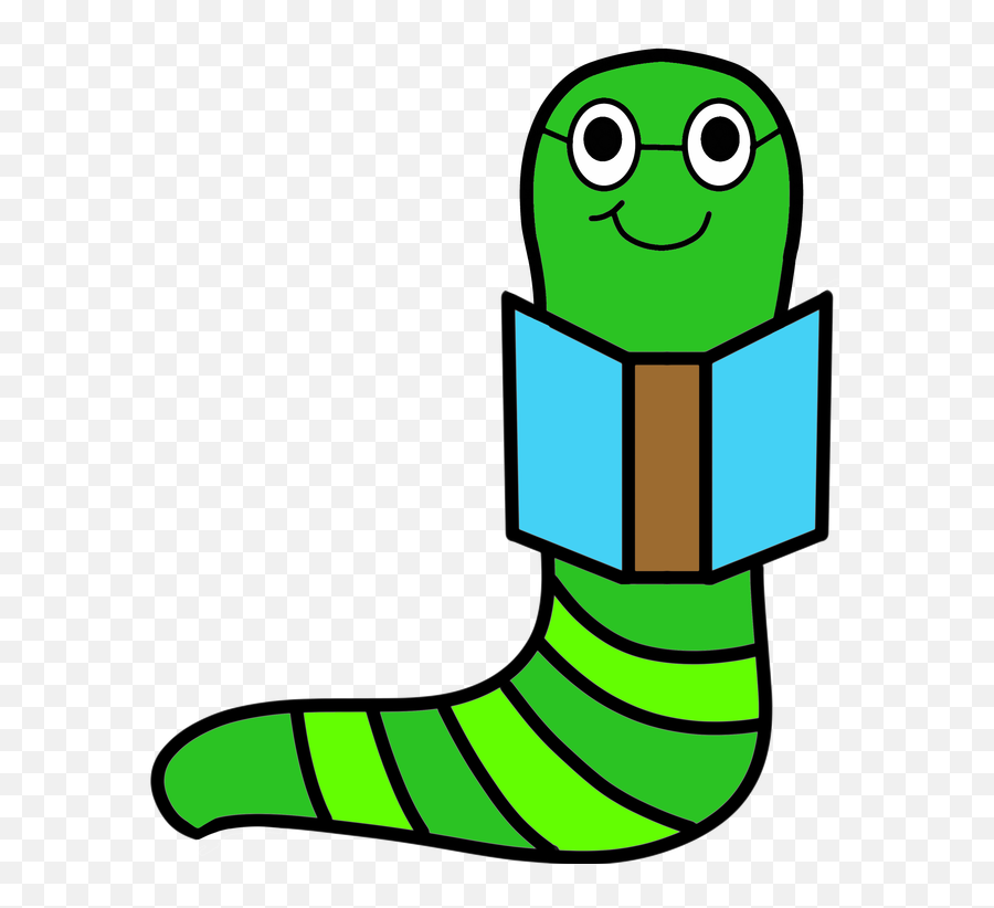 Bookworm Clipart - Bookworm Clipart Emoji,Bookworm Clipart