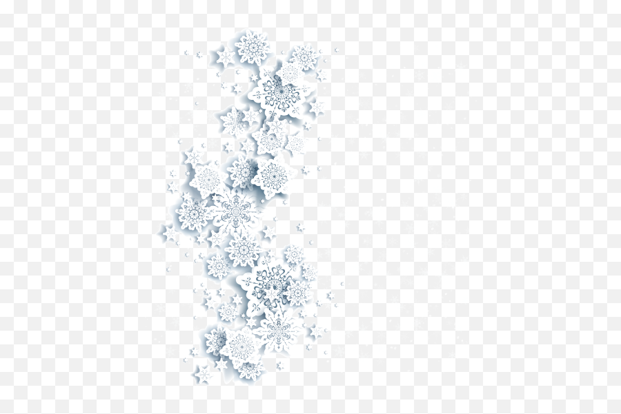 White Snowflake Left Clipart Png - Dot Emoji,Free Snowflake Clipart