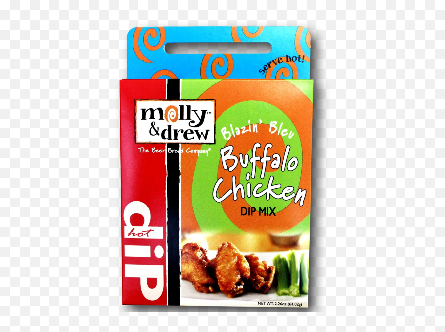 Download Blazinu0027 Bleu Buffalo Chicken Dip Mix Hot Wings - Product Label Emoji,Buffalo Wings Png