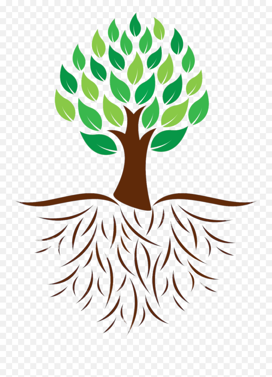 Tree Clipart With Roots Png Image With - Tree With Roots With No Background Emoji,Tree Clipart