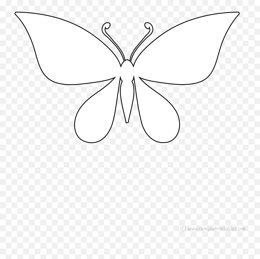 Butterfly Outline Printable Pages Emoji,Butterfly Outline Png