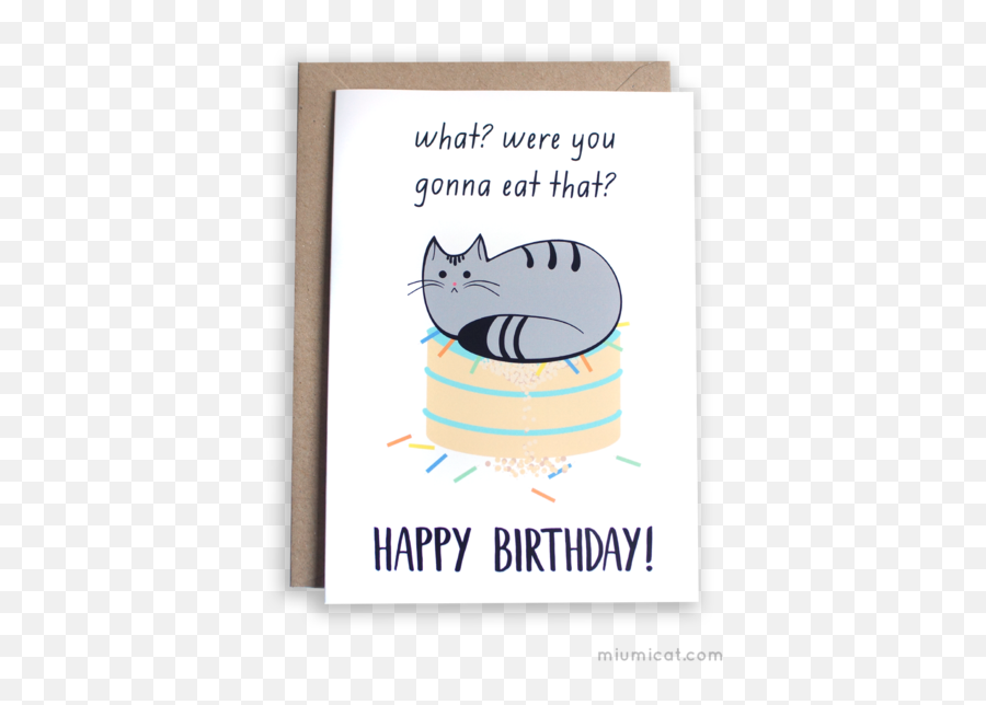 Funny Cat Birthday Card U2013 Miümi Cat Emoji,Funny Cat Png