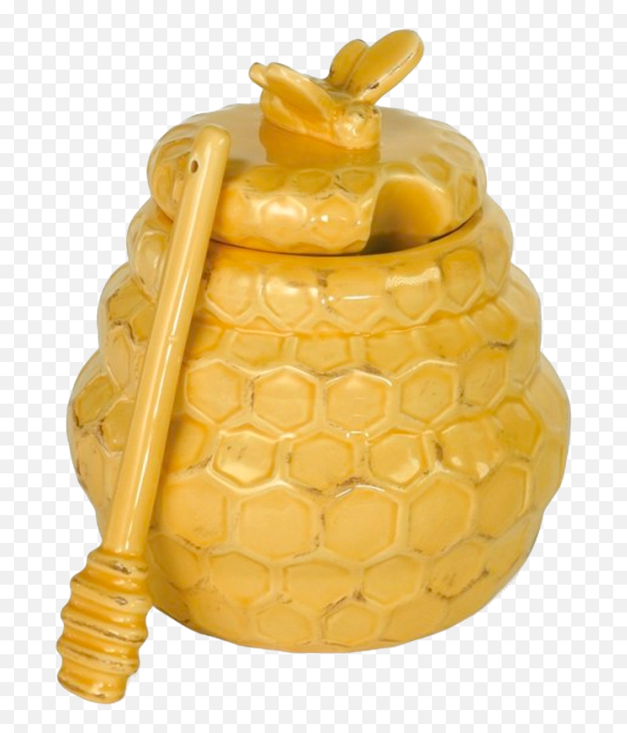 Honeycomb Honey Pot U0026 Dipper Emoji,Honey Pot Png