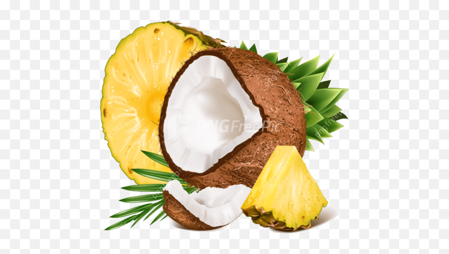 Coconut With Pineapple Coconut Png Clipart Unlimited Free Emoji,Free Pineapple Clipart