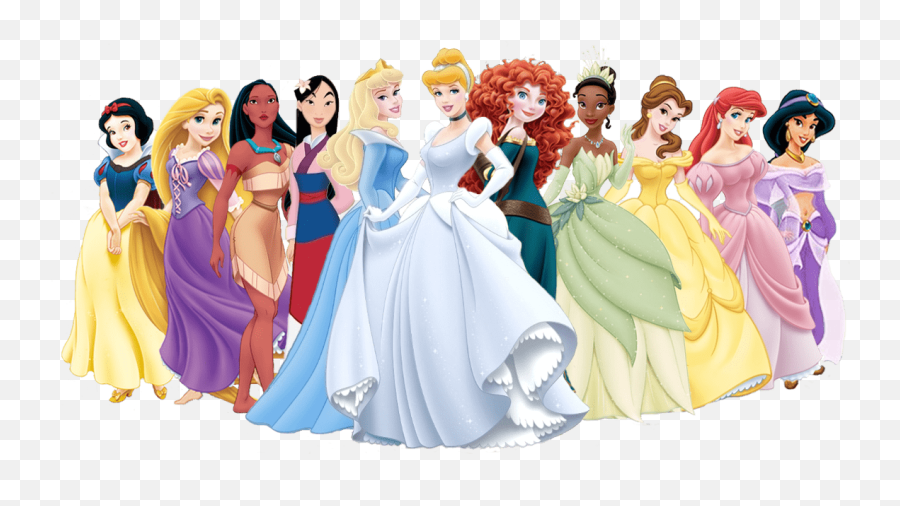 Large Group Of Disney Princesses Transparent Png - Stickpng Party Disney Princess Printables Emoji,Disney Png