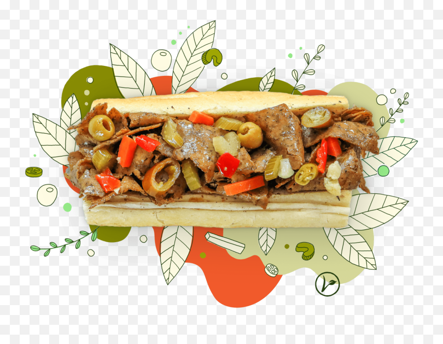 Plant - Based Italian Beefless Sandwich Buona Beef Emoji,Meat Transparent