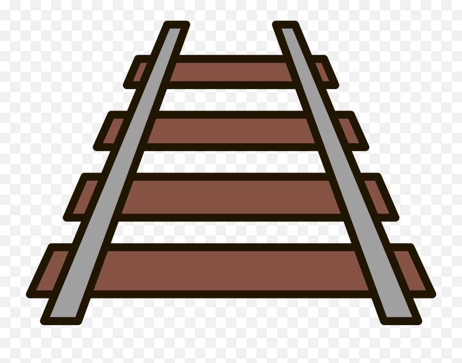 Train Track Clipart - Railroad Tracks Clipart Emoji,Track Clipart