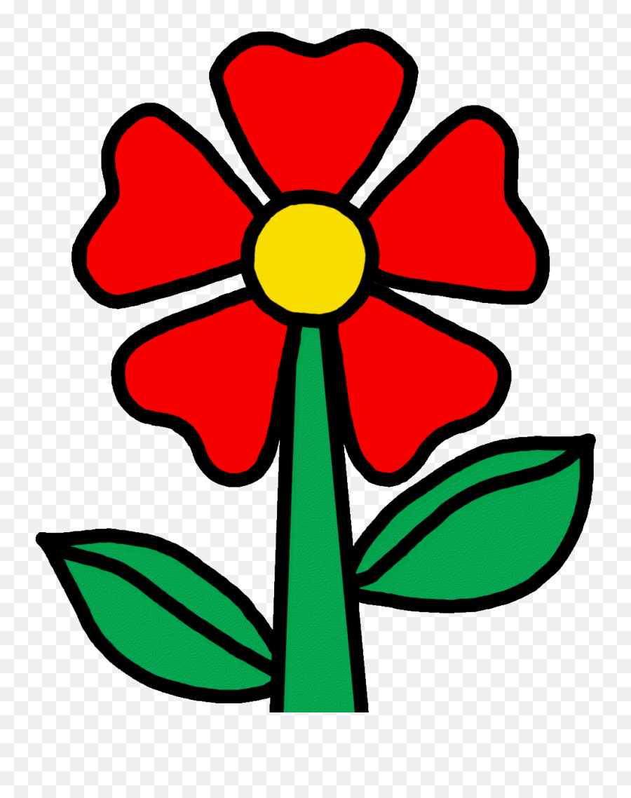 Red Spring Flower Clipart Free Image - Spring Clipart Flower Emoji,Flower Clipart
