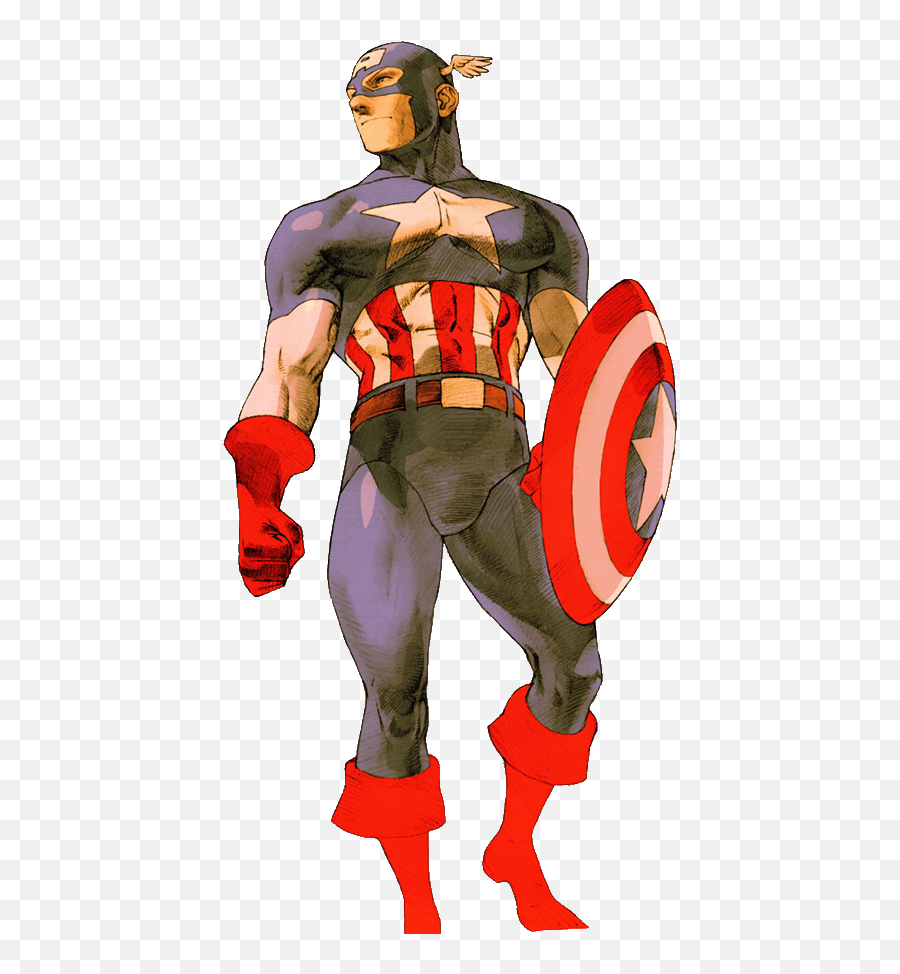 Download Captain America Clipart Muscular - Marvel Vs Capcom Marvel Vs Capcom 2 Art Emoji,America Clipart