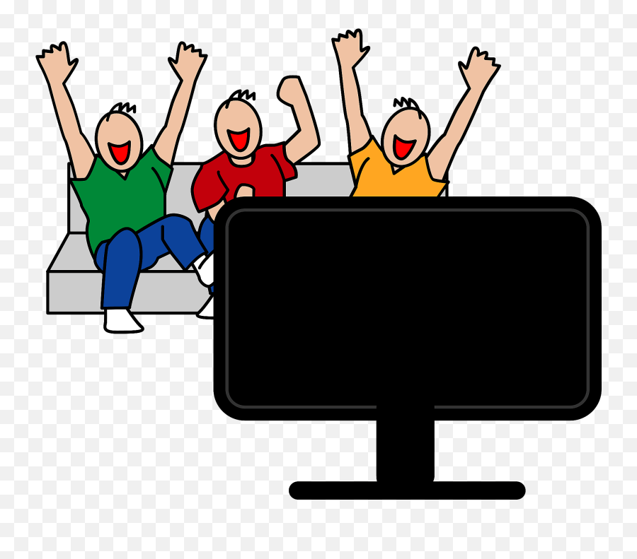 Men Watching Sports On Tv Clipart Free Download Transparent - Watch Sports Clipart Emoji,Tv Clipart