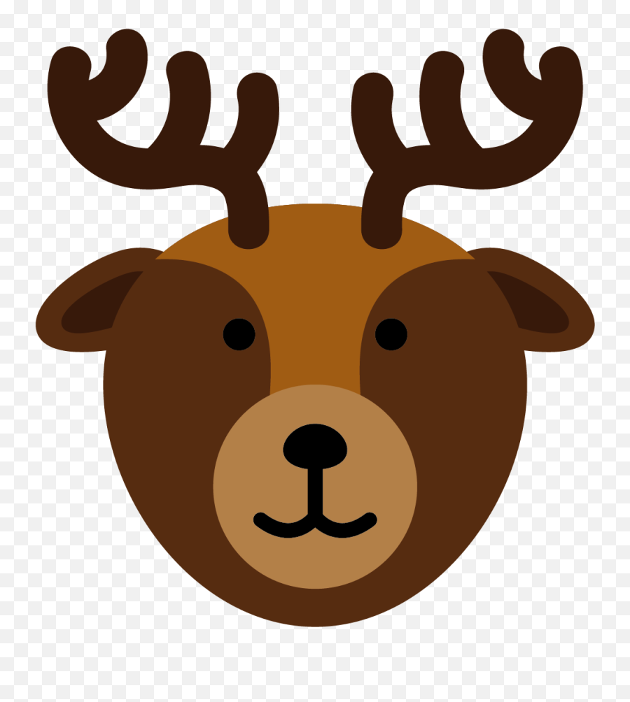 Deer Head Cartoon Png Clipart - Deer Face Clipart Emoji,Deer Head Clipart
