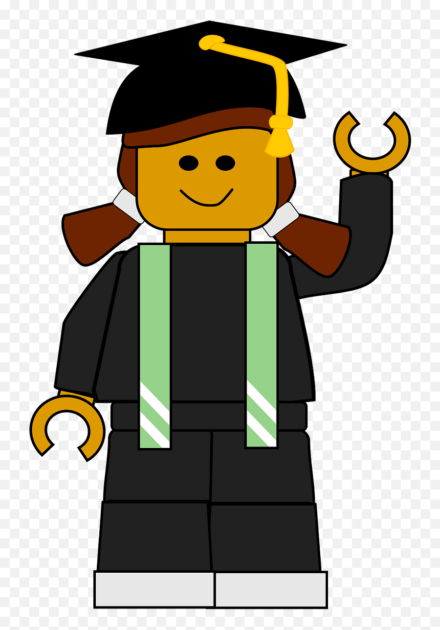 Lego Graduate Clipart - Graduation Cap Clip Art Emoji,Graduation Clipart