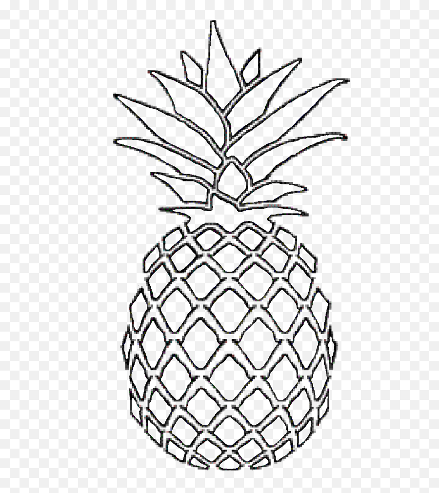Pineapple Drawing - Coloring Pineapple Printable Emoji,Pineapple Clipart Black And White
