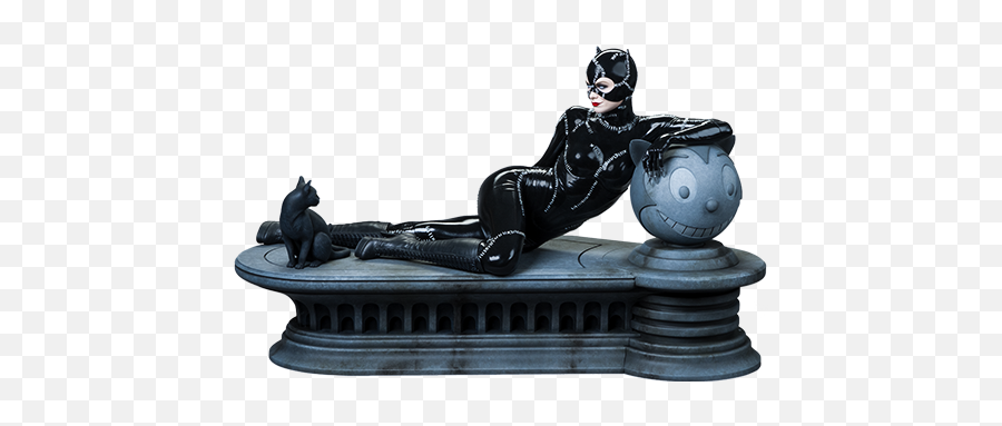 Dc Comics Catwoman Maquette - Tweeterhead Catwoman Statue Emoji,Catwoman Logo