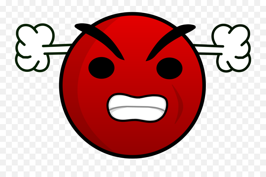 Mouth Svg Mad Image Free Stock - Red Mad Emoji Clipart Red Cartoon Angry Face,Angry Emoji Png