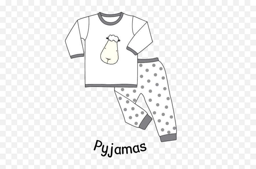 Baabaasheepz - Baby Long Sleeve Tops And Pants Pattern Drawing Emoji,Pajamas Clipart Black And White