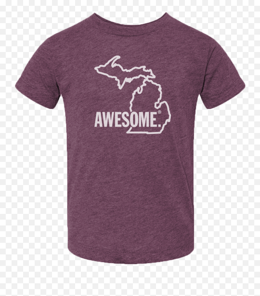 Michigan Awesome State Outline Kids T - Michigan Awesome Emoji,Michigan Outline Png