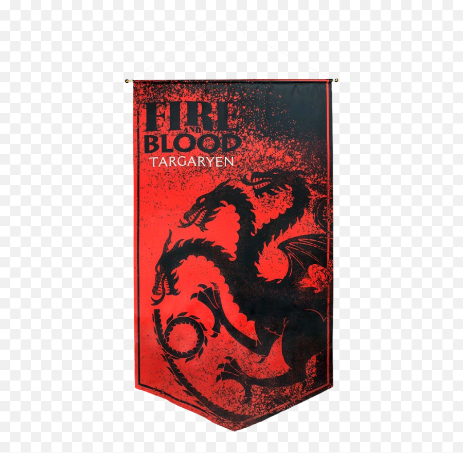 Game Of Thrones - Targaryen Fire And Blood Satin Banner Emoji,Targaryen Sigil Png