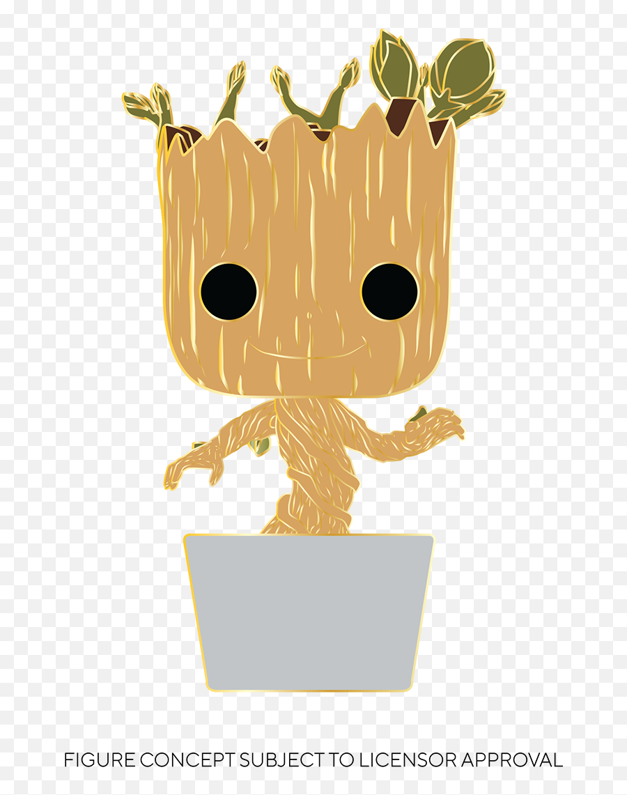 Funko Pop Pin Marvel - Baby Groot With Chase Emoji,Groot Transparent